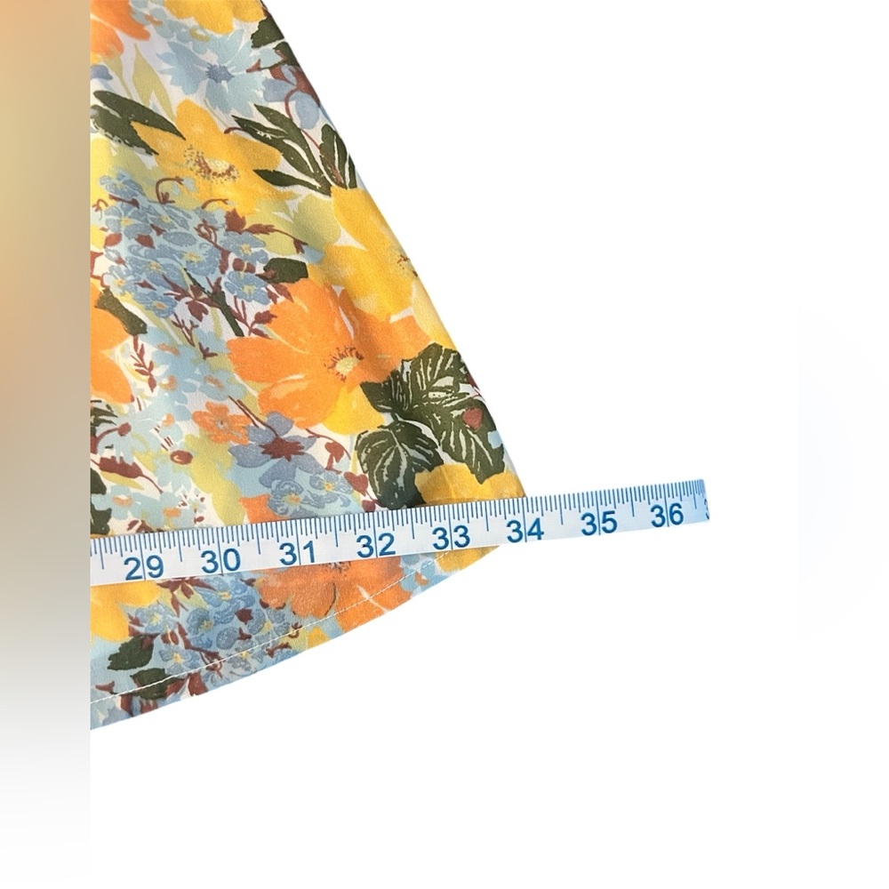 Abercrombie & Fitch Vibrant Floral Maxi Dress - Orange and Blue - Picture 12 of 12